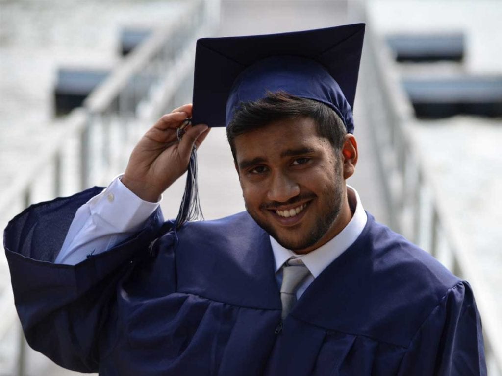 Student in graduation cap