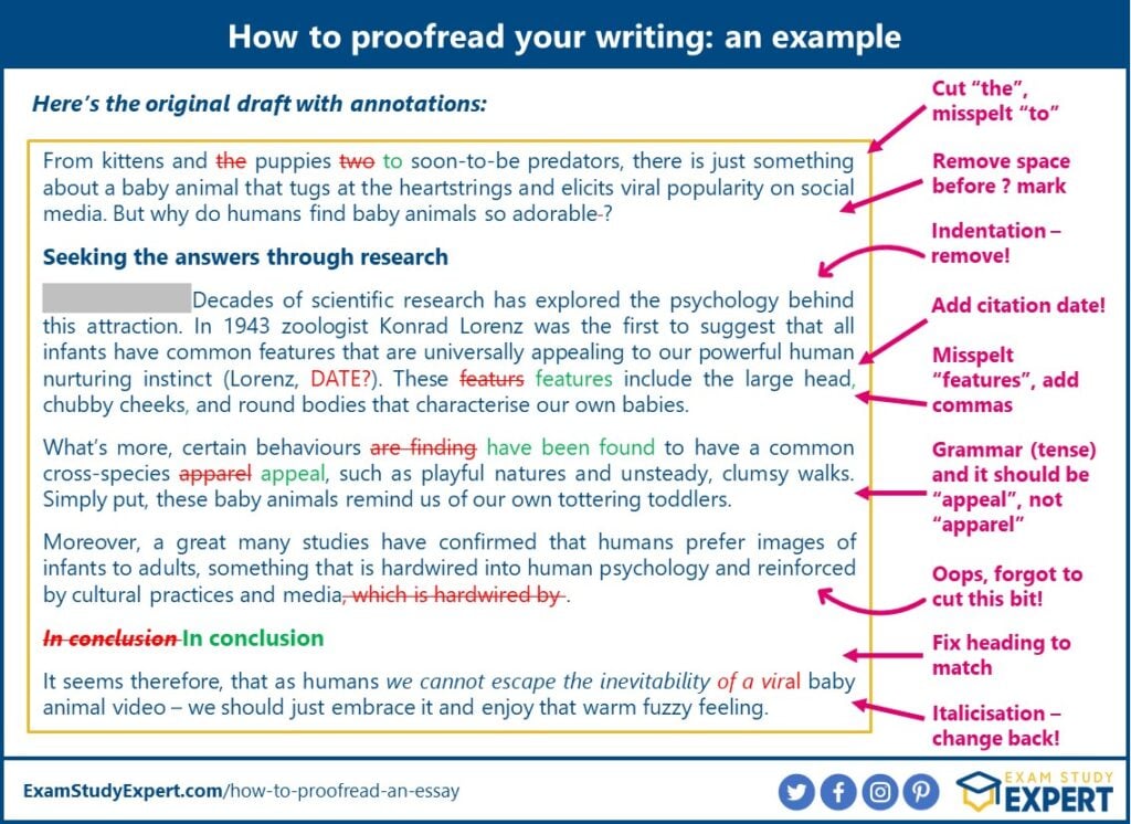 proofreading test uk